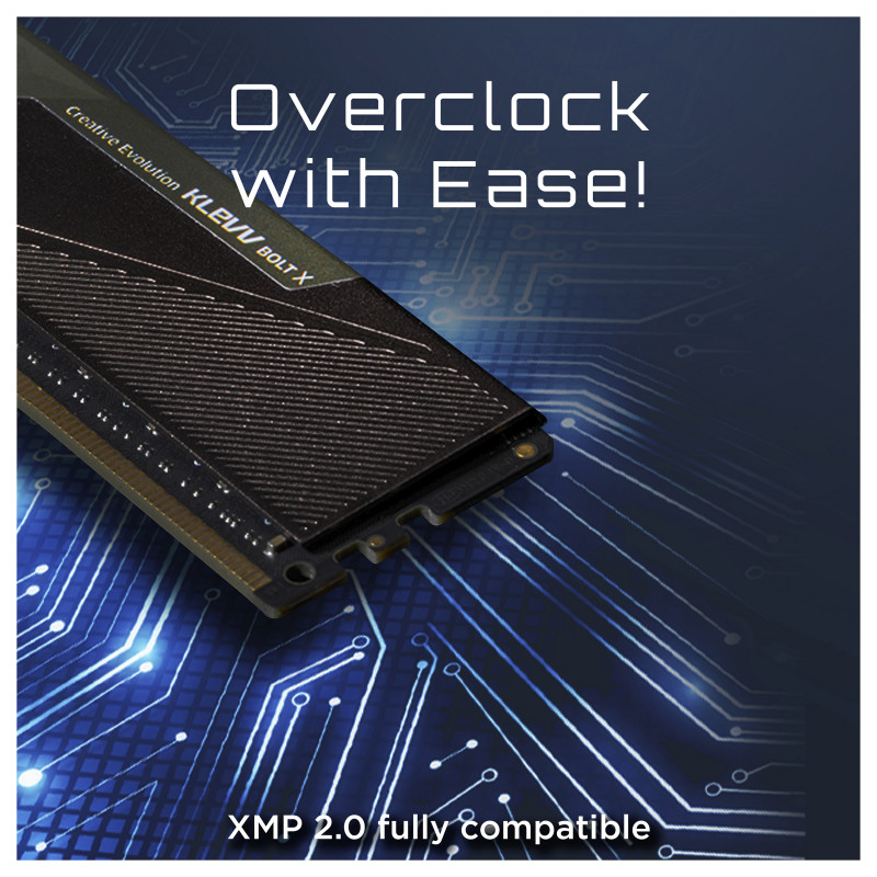 Klevv BOLT X KD48GU880-36A180U DDR4 -muistisarja, 16 GB (2 x 8 GB), 3600 MHz