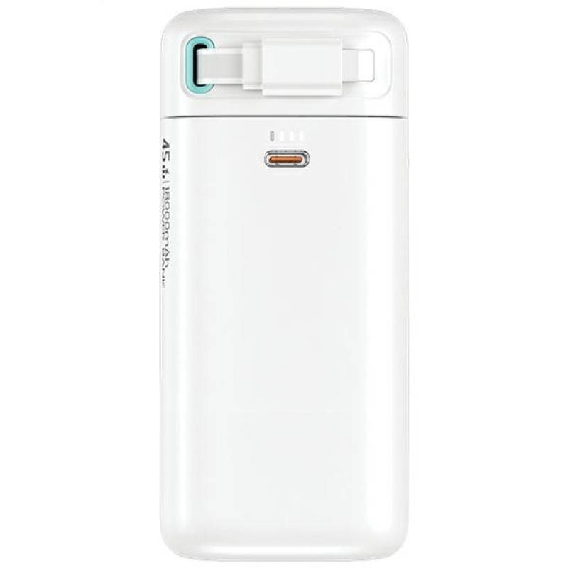 USAMS US-CD217 XMF Series Powerbank 18000 mAh, PD 45W Fast Charge, with Lightning Cable, musta