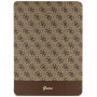 Guess GUFCP12PS4SGW kotelo Apple iPad Pro 12.9 -laitteelle (2020/2021/2022, 4./5./6. sukupolvi), 4G Stripe Allover, ruskea
