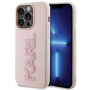Karl Lagerfeld KLHCP15X3DMBKCP Hardcase Apple iPhone 15 Pro Max -puhelimelle, 3D Rubber Glitter Logo, pinkki