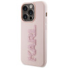 Karl Lagerfeld KLHCP15X3DMBKCP Hardcase Apple iPhone 15 Pro Max -puhelimelle, 3D Rubber Glitter Logo, pinkki