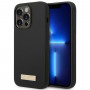 Guess GUHMP14XSBPLK Apple iPhone 14 Pro Max -kovakotelo, silikoni Logo Plate MagSafe, musta
