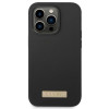 Guess GUHMP14XSBPLK Apple iPhone 14 Pro Max -kovakotelo, silikoni Logo Plate MagSafe, musta