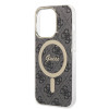 Guess GUBPP14XH4EACSK kuori + langaton laturi Apple iPhone 14 Pro Max musta hardcase, 4G Print, MagSafe