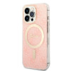 Guess GUBPP13LH4EACSP kuori + langaton laturi Apple iPhone 13 Pro, pinkki, hardcase, 4G Print, MagSafe