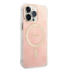 Guess GUBPP13LH4EACSP kuori + langaton laturi Apple iPhone 13 Pro, pinkki, hardcase, 4G Print, MagSafe