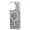 Guess GUBPP14XH4EACSB kuori + langaton laturi Apple iPhone 14 Pro Max sininen hardcase, 4G Print, MagSafe