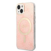 Guess GUBPP14MH4EACSP Kuori + langaton laturi Apple iPhone 14 Plus / iPhone 15 Plus, pinkki, hardcase, 4G Print, MagSafe