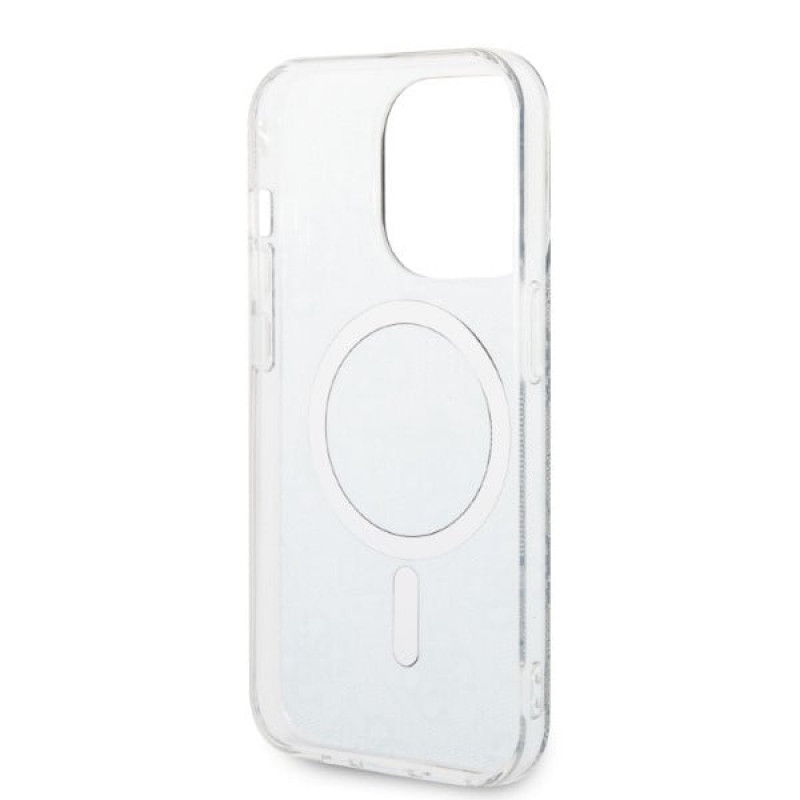 Guess GUBPP14LH4EACSB Kuori + langaton laturi Apple iPhone 14 Pro sininen hardcase, 4G Print, MagSafe