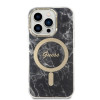 Guess GUBPP14XHMEACSK kuori + langaton laturi Apple iPhone 14 Pro Max musta hardcase, Marble, MagSafe