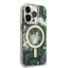 Guess GUBPP14LHJEACSA kuori + langaton laturi Apple iPhone 14 Pro vihreä hardcase, Jungle, MagSafe