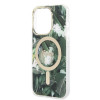 Guess GUBPP14LHJEACSA kuori + langaton laturi Apple iPhone 14 Pro vihreä hardcase, Jungle, MagSafe