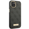 Guess GUHMP14MU4GPRK Apple iPhone 14 Plus / 15 Plus musta kova kuori, 4G Logo Plate, MagSafe