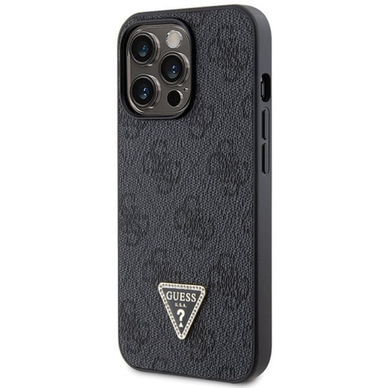 Guess GUHCP13LP4TDSCPK Apple iPhone 13/13 Pro musta hardcase, Crossbody 4G Metal Logo