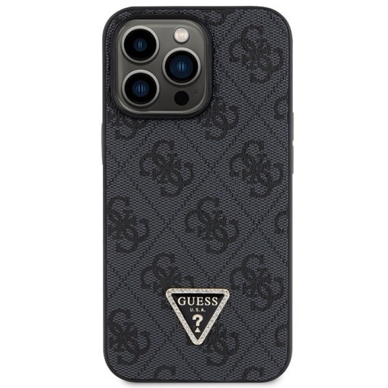 Guess GUHCP13LP4TDSCPK Apple iPhone 13/13 Pro musta hardcase, Crossbody 4G Metal Logo