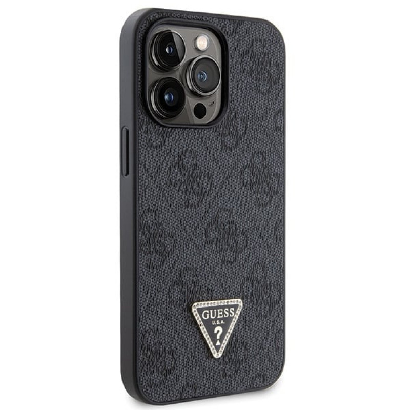 Guess GUHCP13LP4TDSCPK Apple iPhone 13/13 Pro musta hardcase, Crossbody 4G Metal Logo
