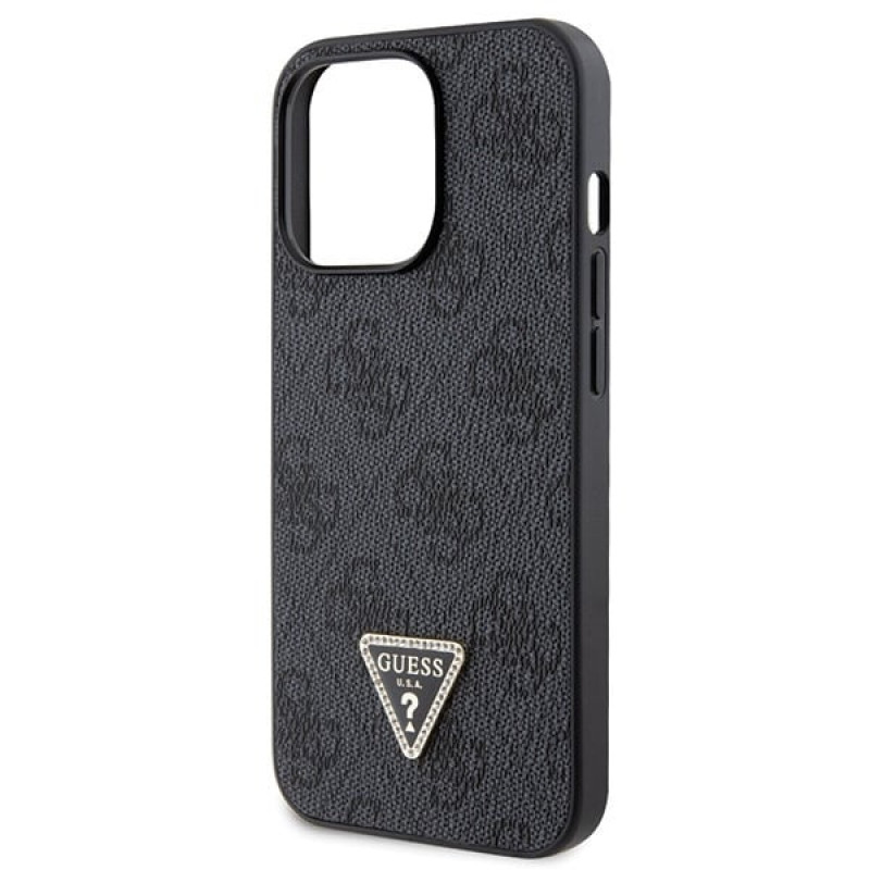 Guess GUHCP13LP4TDSCPK Apple iPhone 13/13 Pro musta hardcase, Crossbody 4G Metal Logo