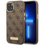 Guess GUHMP14MU4GPRW Apple iPhone 14 Plus / 15 Plus ruskea kova kuori, 4G Logo Plate, MagSafe
