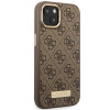 Guess GUHMP14MU4GPRW Apple iPhone 14 Plus / 15 Plus ruskea kova kuori, 4G Logo Plate, MagSafe