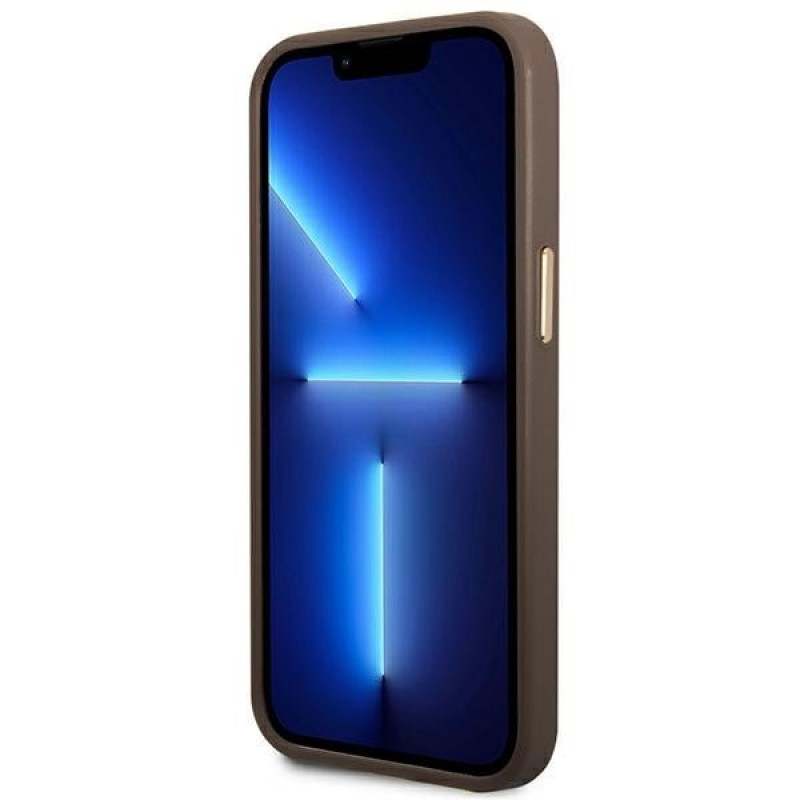 Guess GUHMP14MU4GPRW Apple iPhone 14 Plus / 15 Plus ruskea kova kuori, 4G Logo Plate, MagSafe