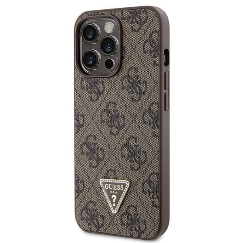 Guess GUHCP13LP4TDSCPW Apple iPhone 13/13 Pro ruskea hardcase, Crossbody 4G Metal Logo