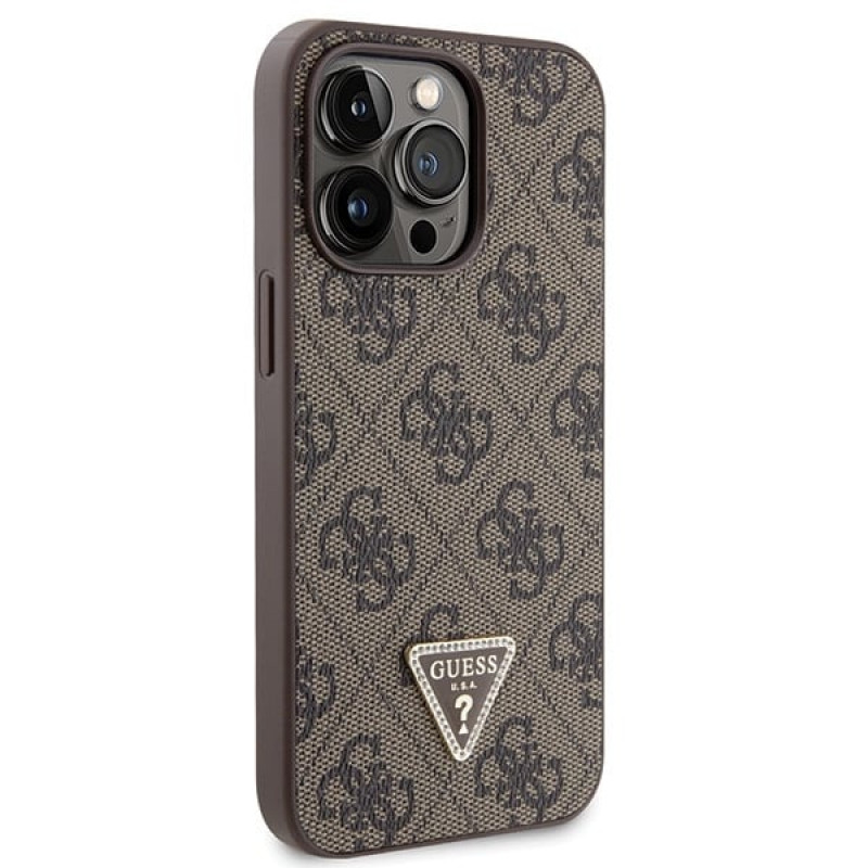 Guess GUHCP13LP4TDSCPW Apple iPhone 13/13 Pro ruskea hardcase, Crossbody 4G Metal Logo