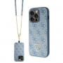Guess GUHCP14XP4TDSCPB Apple iPhone 14 Pro Max sininen hardcase, Crossbody 4G Metal Logo