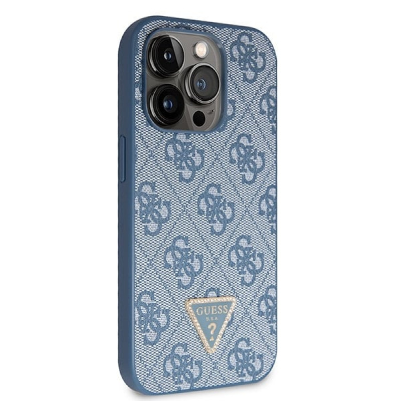 Guess GUHCP14XP4TDSCPB Apple iPhone 14 Pro Max sininen hardcase, Crossbody 4G Metal Logo