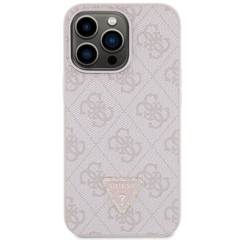 Guess GUHCP13LP4TDSCPP Apple iPhone 13/13 Pro -kovakotelo, pinkki, Crossbody 4G Metal Logo