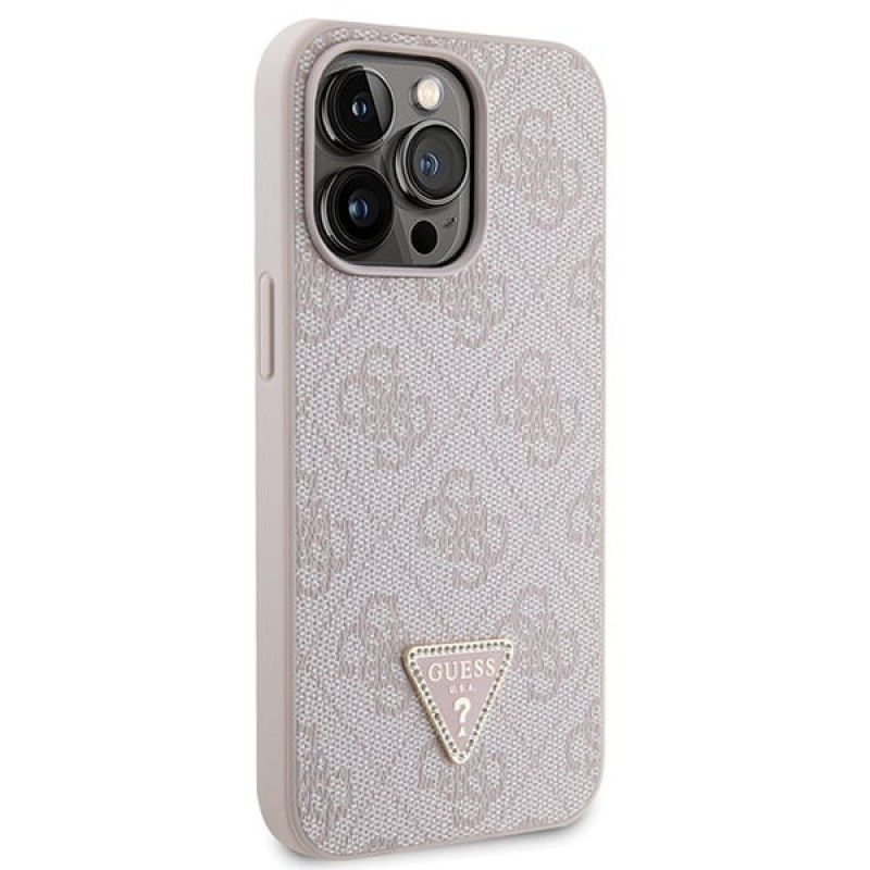 Guess GUHCP13LP4TDSCPP Apple iPhone 13/13 Pro -kovakotelo, pinkki, Crossbody 4G Metal Logo
