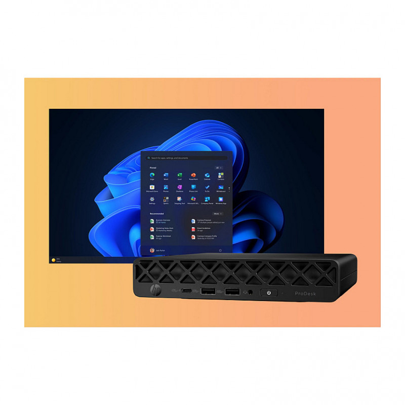 HP ProDesk 4 Mini G1i -minitietokone, Intel Core Ultra 5 235T, 16 GB RAM, 512 GB SSD, Windows 11 Pro