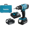 Makita DDF453RFE akkuporakone 2 akulla ja pikaistukalla, musta/sininen