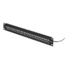 StarTech.com C6APANELSTP241UFT 24-porttinen 1U läpivientipatch-paneeli, suojattu Cat6a, RJ45, 19", musta