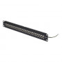 StarTech.com C6APANELSTP241UFT 24-porttinen 1U läpivientipatch-paneeli, suojattu Cat6a, RJ45, 19", musta