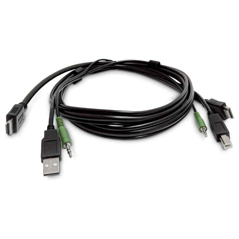 StarTech.com SKHDMMKVM-06-TAA TAA-yhteensopiva HDMI KVM -kaapeli, USB 2.0, 3,5 mm ääni, 1,8 m
