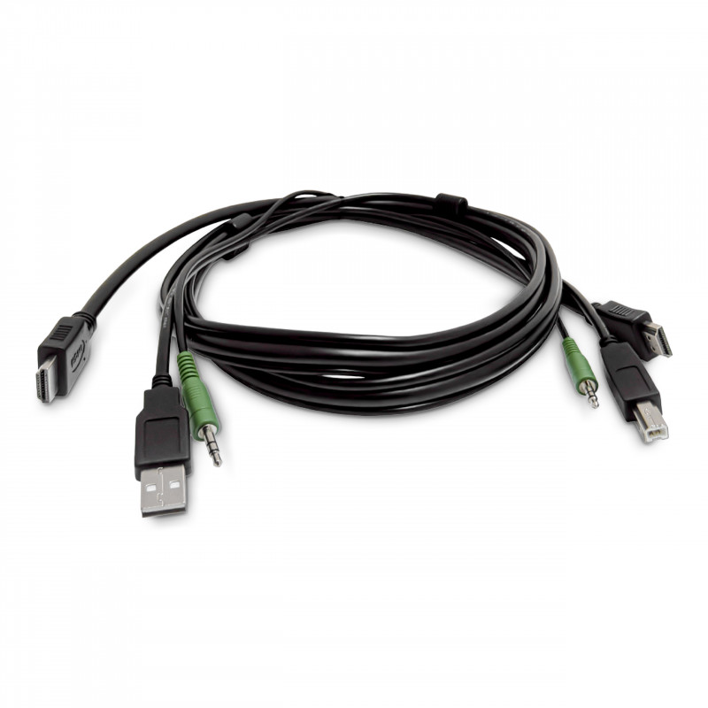 StarTech.com SKHDMMKVM-06-TAA TAA-yhteensopiva HDMI KVM -kaapeli, USB 2.0, 3,5 mm ääni, 1,8 m
