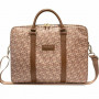 Guess GCube Stripes GUCB15HGCFSEW kannettavan tietokoneen laukku, enintään 16", ruskea