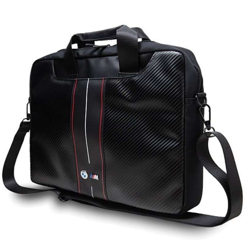 BMW BMCB15COMSCAKR kannettavan tietokoneen laukku 15", Carbon Red Stripes, musta