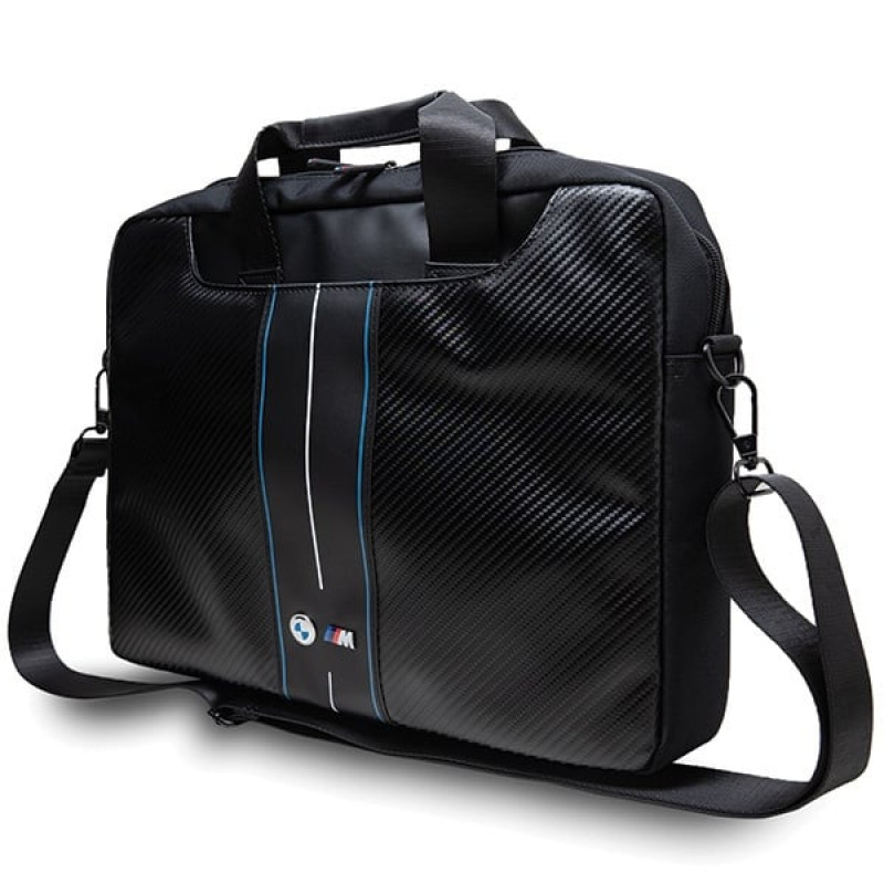 BMW BMCB15COMSCAKL kannettavan tietokoneen laukku 15", Carbon Blue Stripes, musta