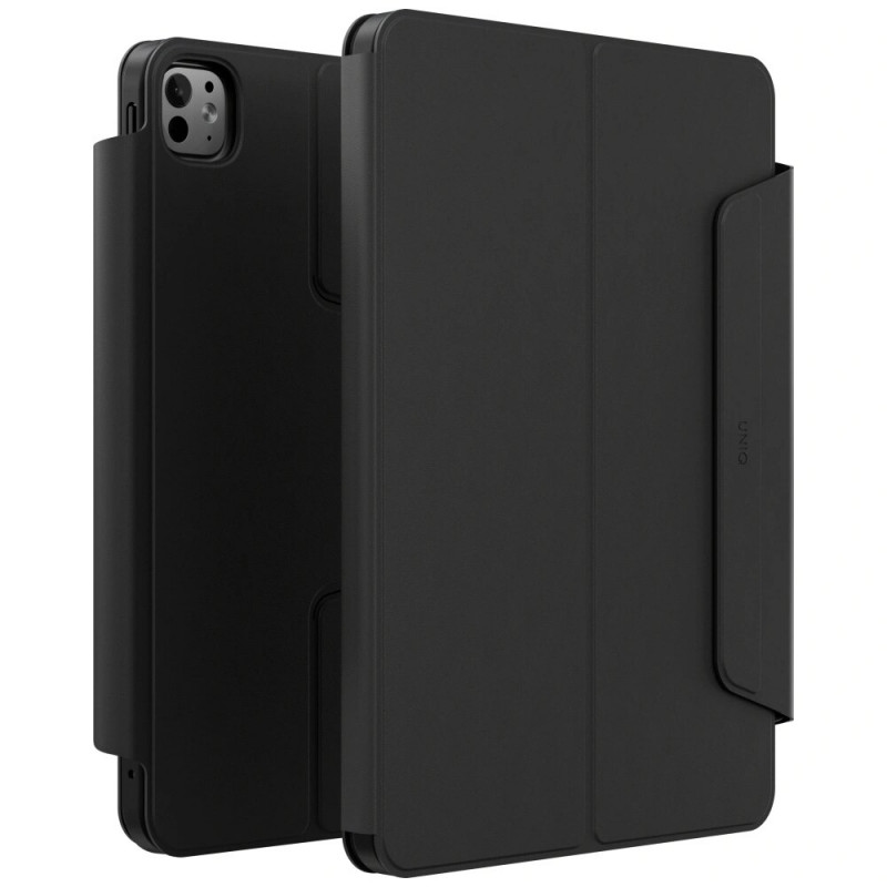 UNIQ Rovus Snapmount Magnetic 360 Rotating Detachable -tablettikotelo Apple iPad Pro 11 2024 -laitteelle, musta