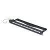 StarTech.com C6PANELSTP241U 24-porttinen 1U tyhjä keystone-patch-paneeli kaapelinhallintapalkilla, 48,3 cm, CAT6A, musta