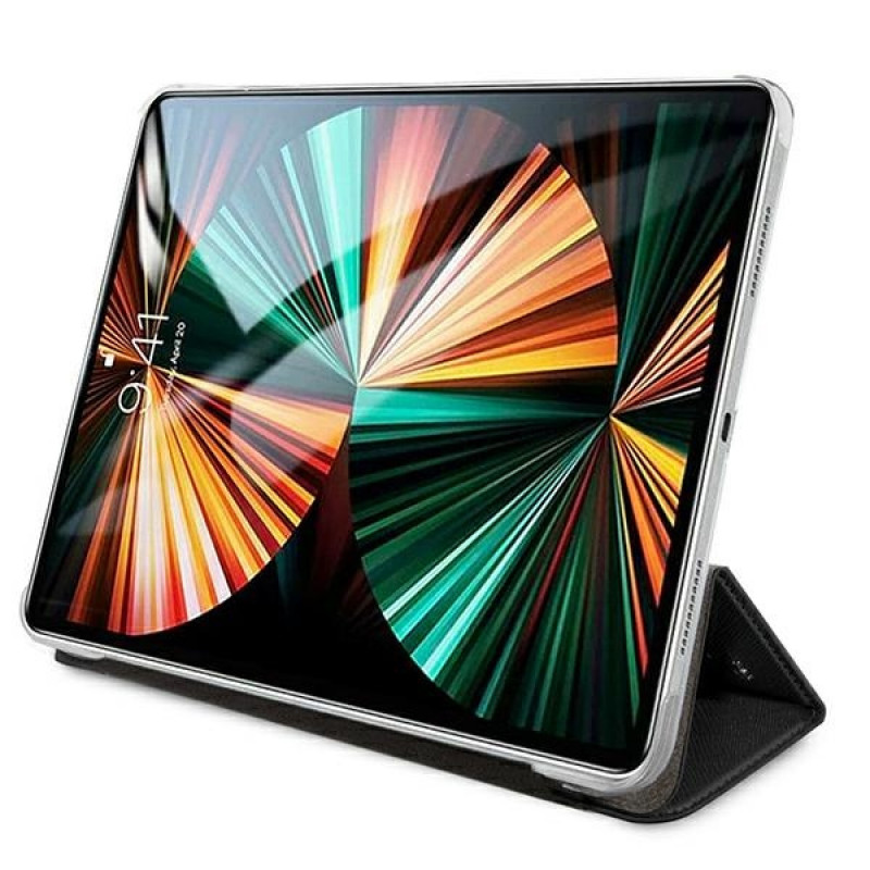Karl Lagerfeld KLFC11OKHK Book Cover for Apple iPad Pro 11 2021 3rd Gen, musta Saffiano Karl Head
