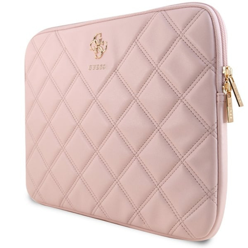 Guess Quilted 4G kannettavan tietokoneen suojahiha GUCS14ZPSQSSGP 14", pinkki