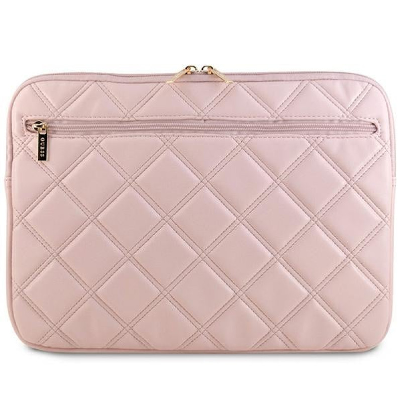 Guess Quilted 4G kannettavan tietokoneen suojahiha GUCS14ZPSQSSGP 14", pinkki