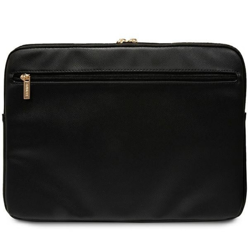 Guess GUCS16ZPGSTEGK ZIP Leather Triangle 4G kannettavan tietokoneen suojahiha 16", musta