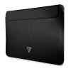 Guess GUCS14PSATLK Saffiano Triangle Logo kannettavan tietokoneen suojahiha 13/14", musta