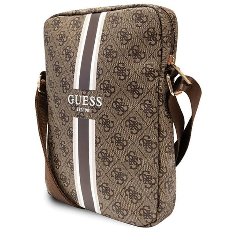 Guess GUTB10P4RPSW 4G Stripes tablettilaukku 10", ruskea