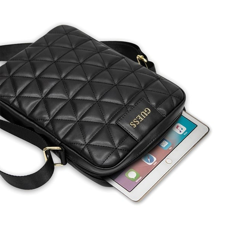 Guess GUTB10QLBK Quilted-tablettilaukku 10", musta