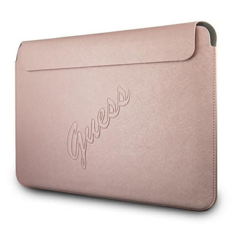Guess GUCS13PUSASPI Saffiano Script -hihna 13" kannettavalle tietokoneelle, pinkki