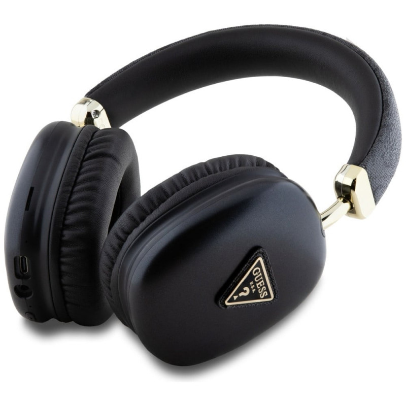 Guess 4G Triangle Logo langattomat over-ear-kuulokkeet, Bluetooth 5.3, musta